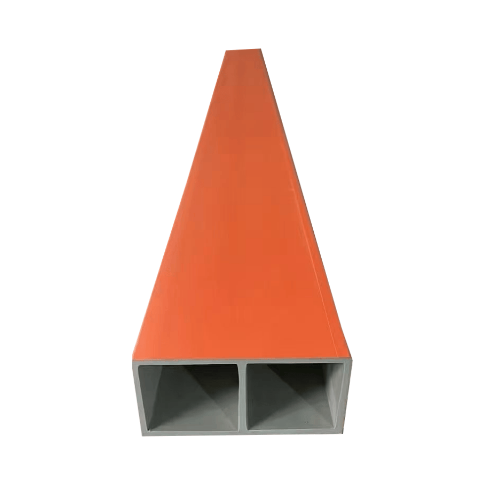 ตกแต่งในร่ม Batten 100*50 มม.WPC Hollow Square Tube คอลัมน์ไม้ Partition Wall ไม้เพดานไม้หลอด